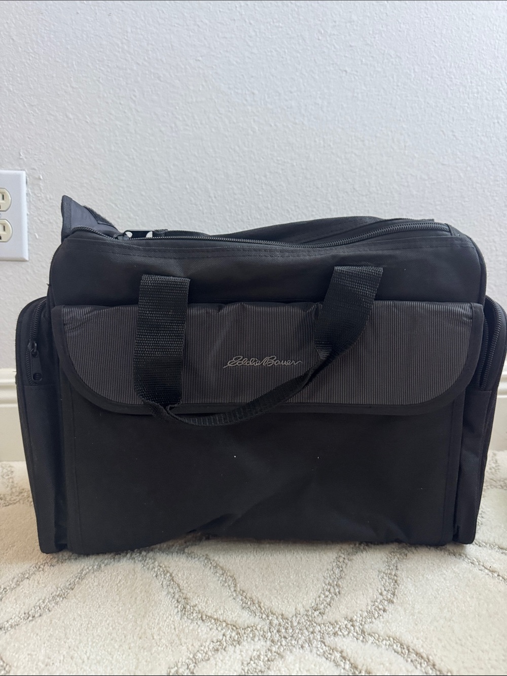 Eddie Bauer Black Travel tote bag/ diaper bag
